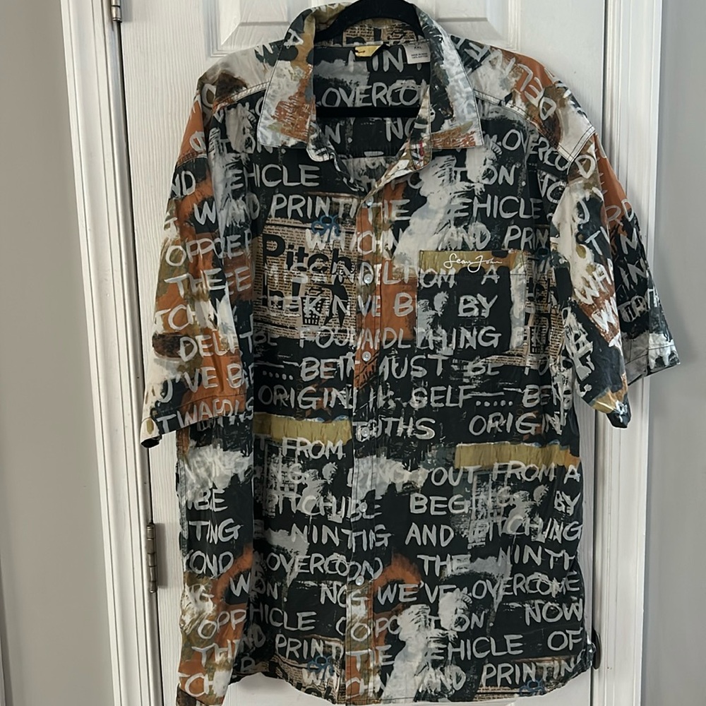 VINTAGE y2k Sean John button down